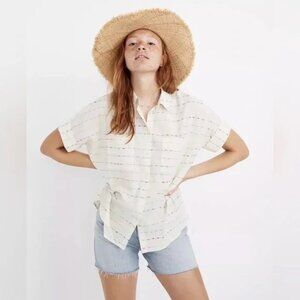 Madewell Courier Shirt in Flecked Rainbow Stripe Small